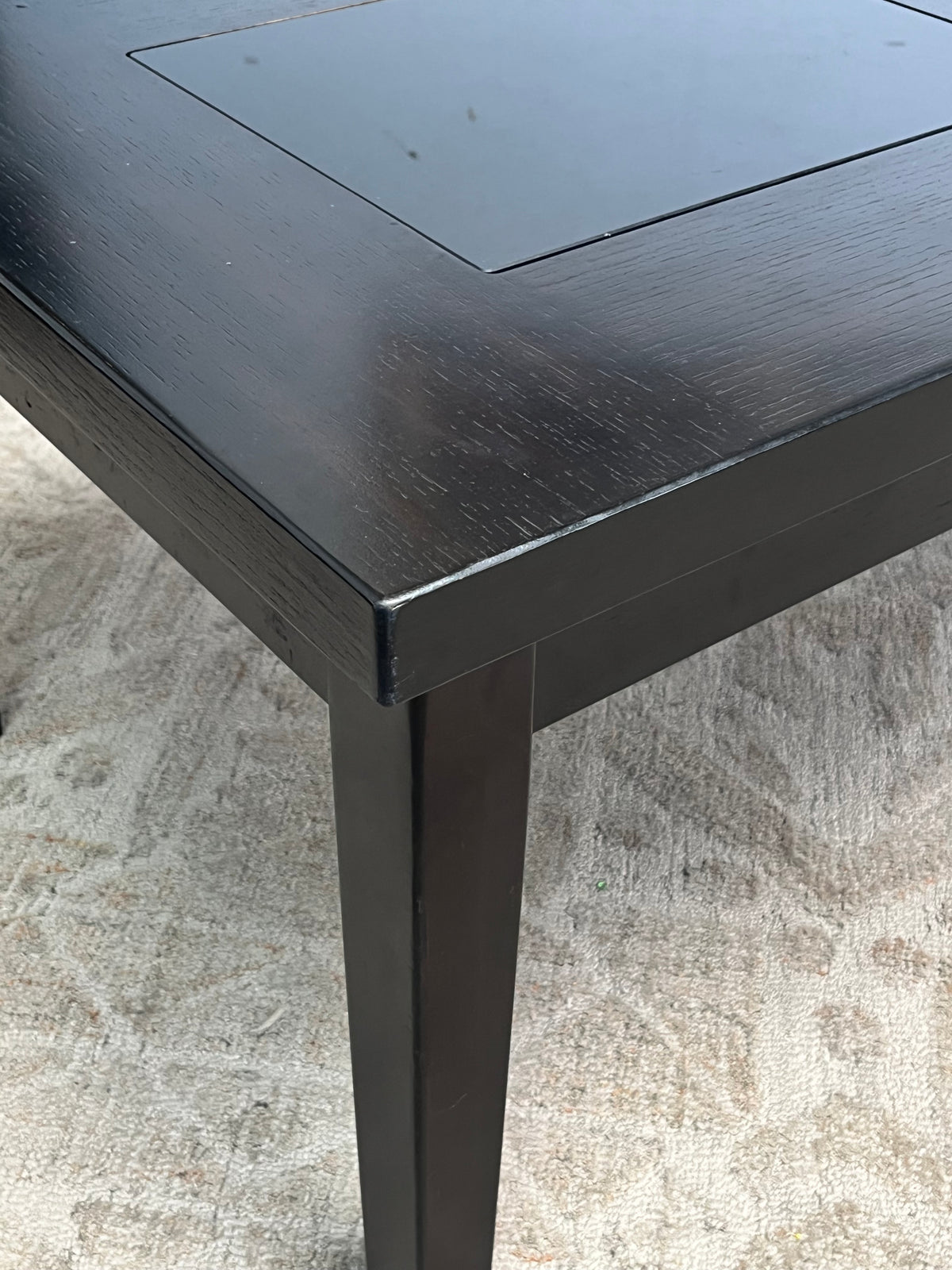 Traditional Style Glasstop Coffee Table