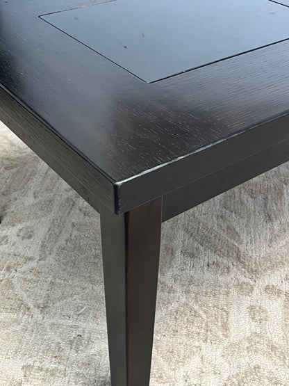 Traditional Style Glasstop Coffee Table