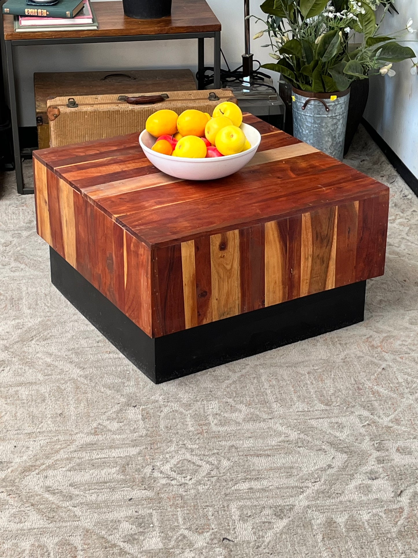 Rustic Style 28" Square Coffee Table