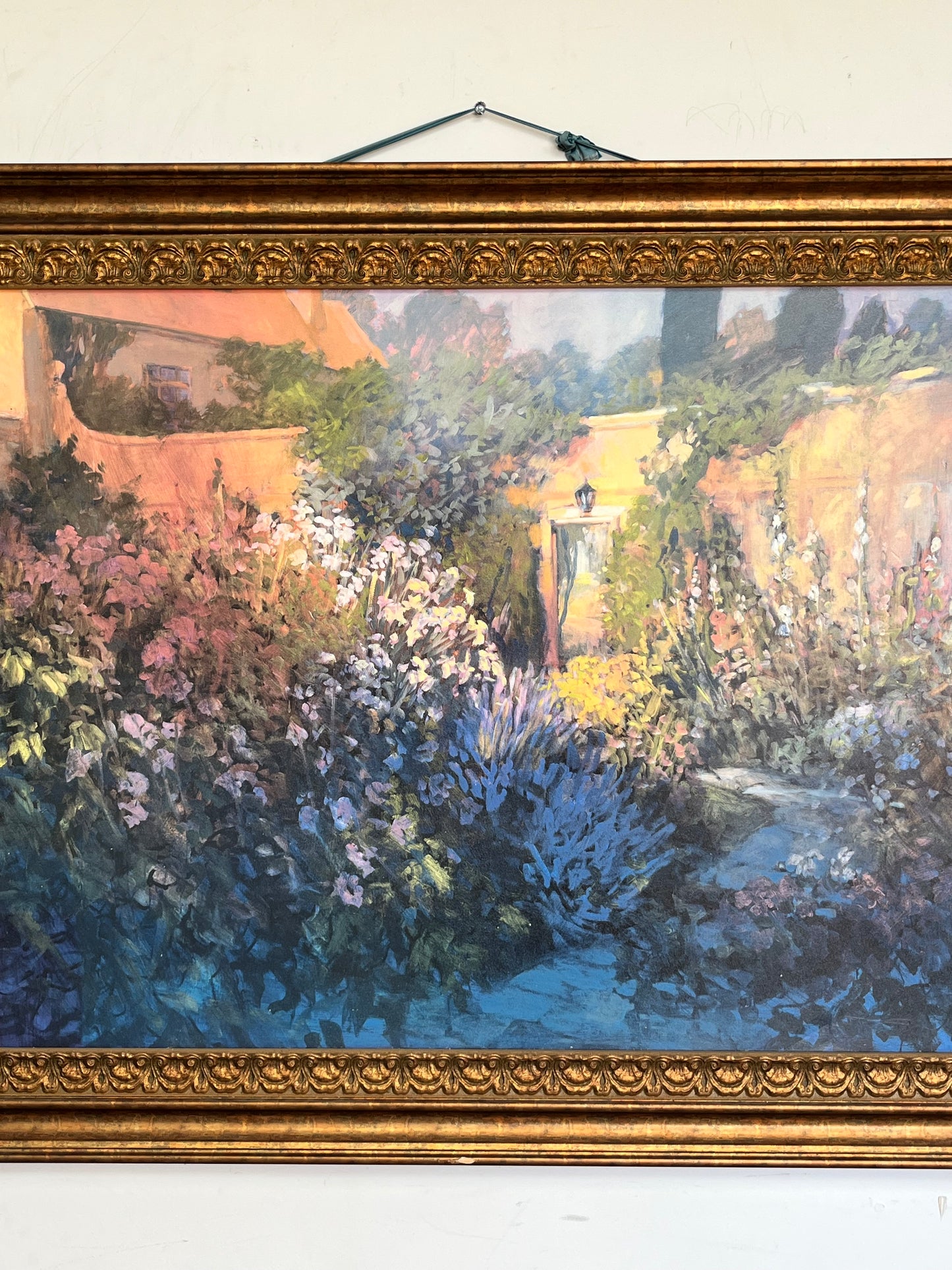 Framed Painint "Garden Scene" 38" x 48"