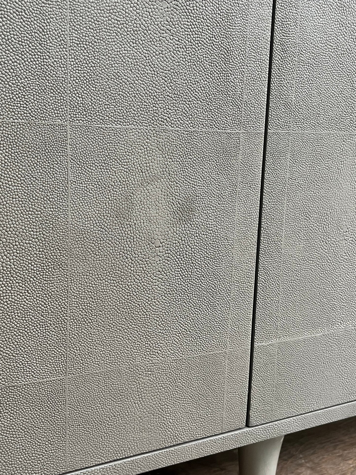 Modern Shagreen Grey Credenza