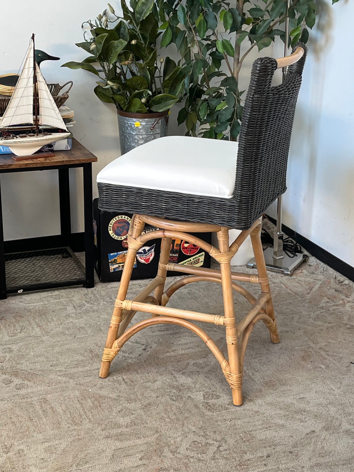 Woven Style Bamboo Outdoor Chair