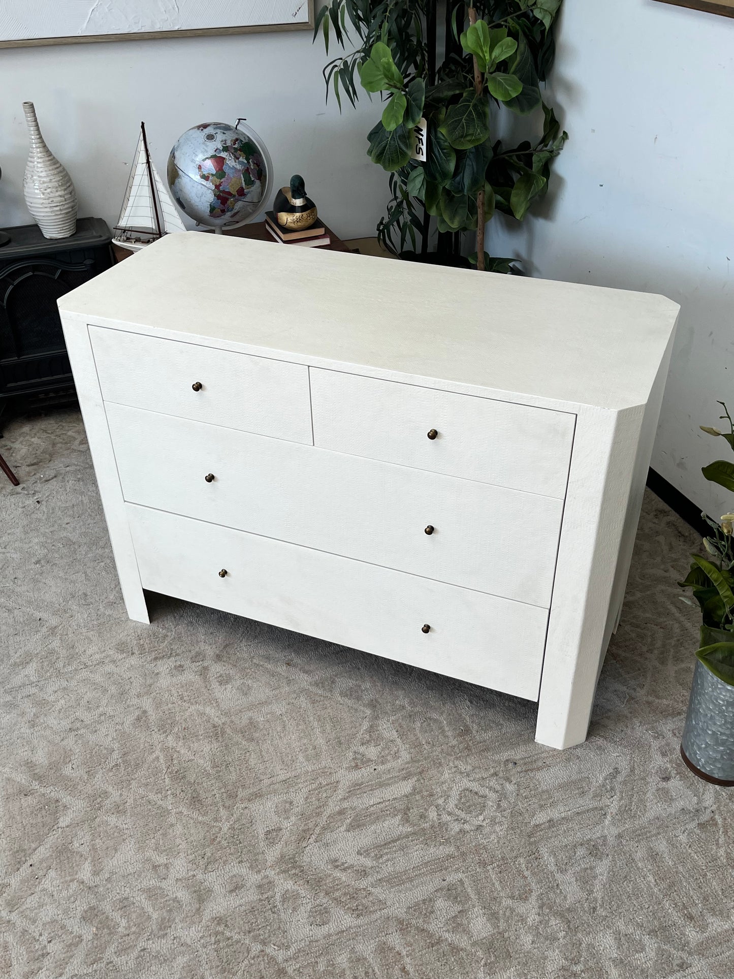 Faux Shagreen 4-Drawer Dresser