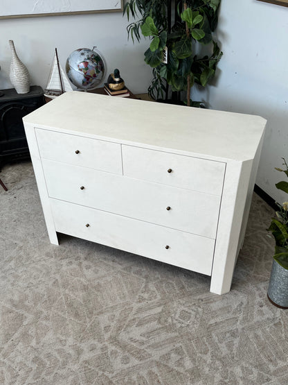 Faux Shagreen 4-Drawer Dresser