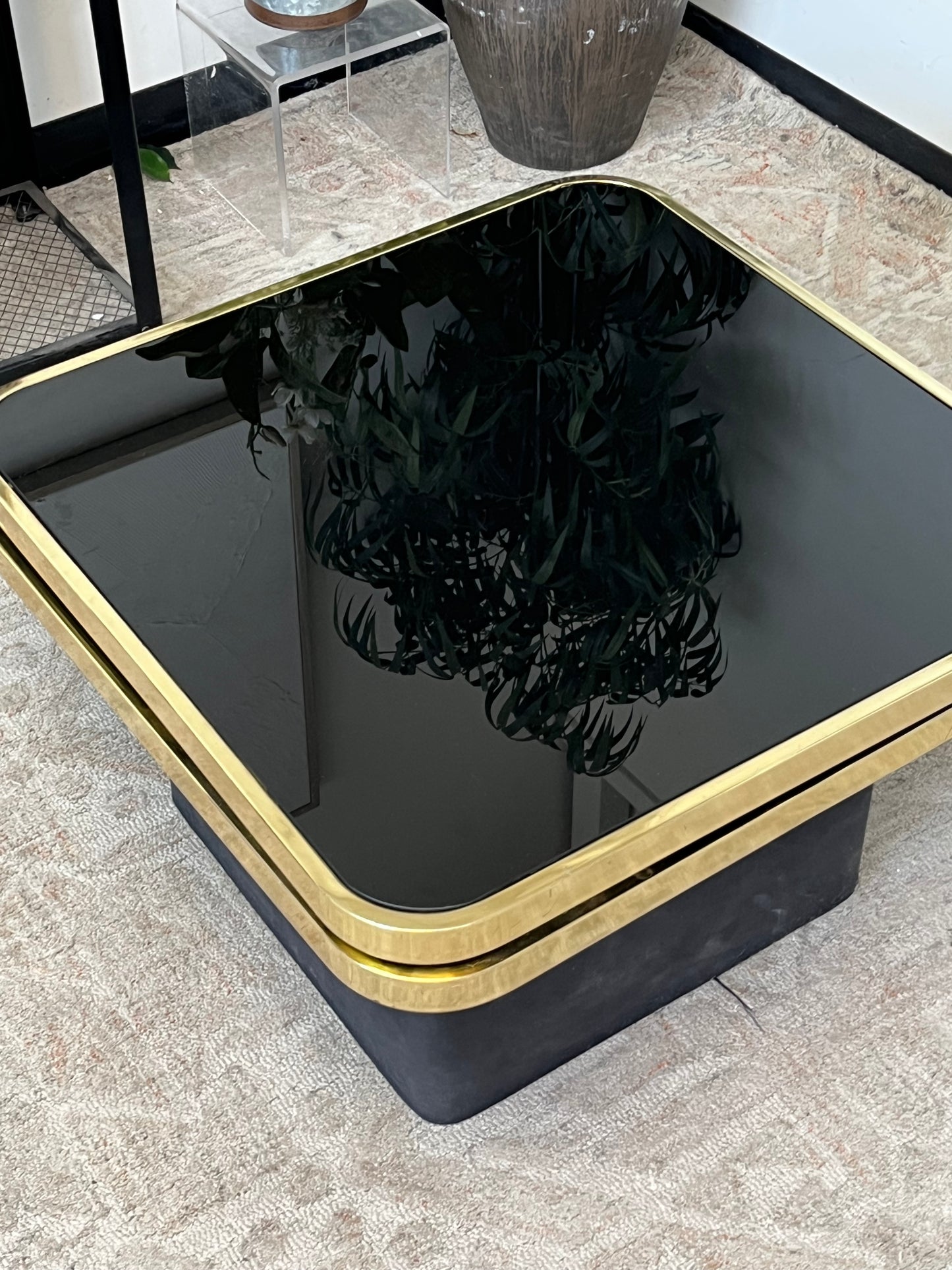 Modern Black & Gold Coffee Table