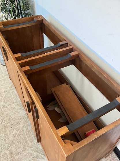 Modern Brown Double Wooden 60" Vanity