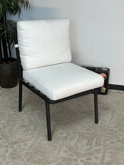Kreiss Outdoor Modern Chair with White Cushions
