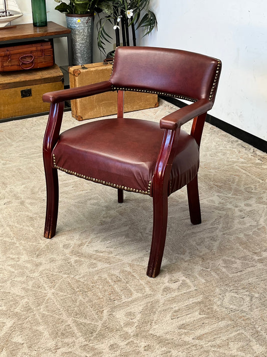 Traditional Style Red Armchair