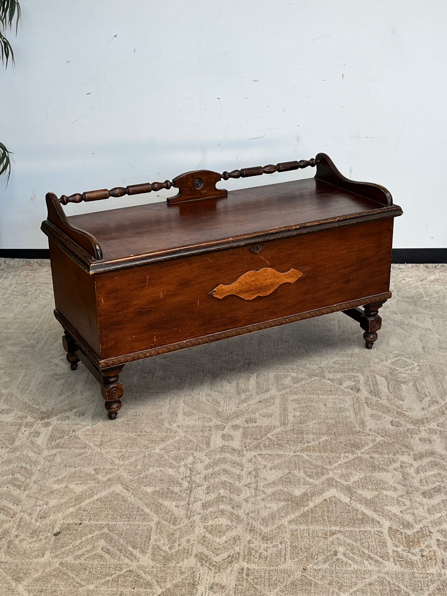 Antique E.R. Co Cedar Lined Hope Chest