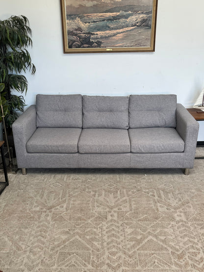 Modern Style Gray Linen Couch
