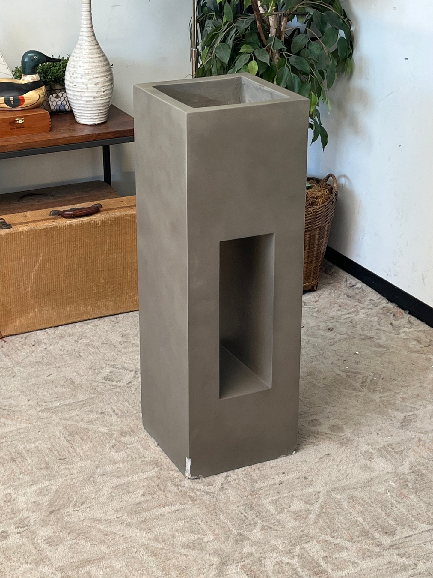 Industrial Style 36" Concrete Planter