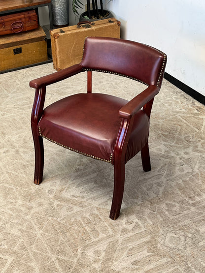Traditional Style Red Armchair
