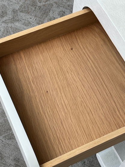 Modern Textured White Nightstand