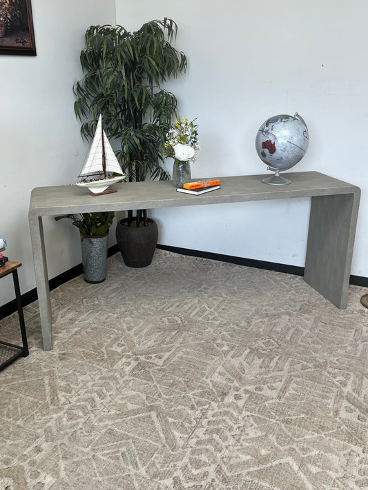 Modern Faux Shagreen 72" Console Table