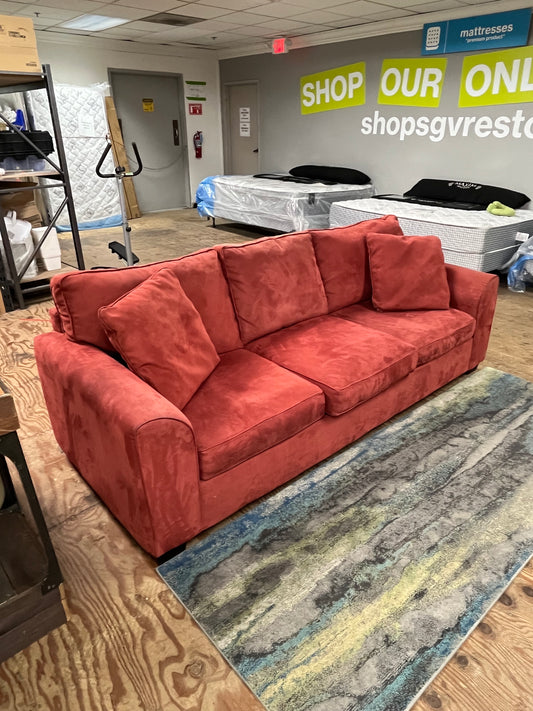 Havertys Traditional Style Red Sofa