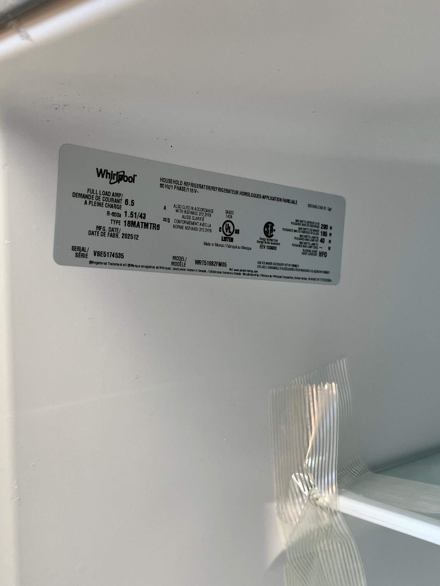 Whirlpool 28-inch Wide Refrigerator