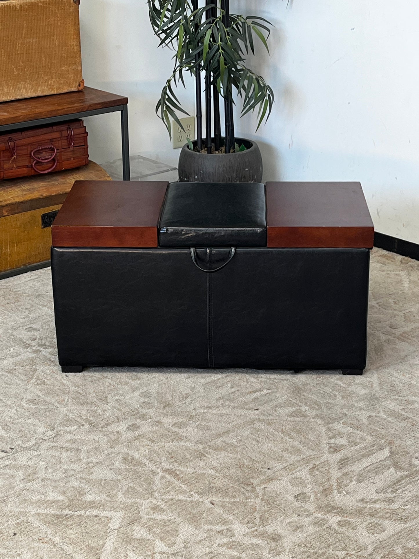 Modern Ottoman Storage Table w/ Lift Top