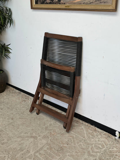 Outdoor Rope Back Armless Chair