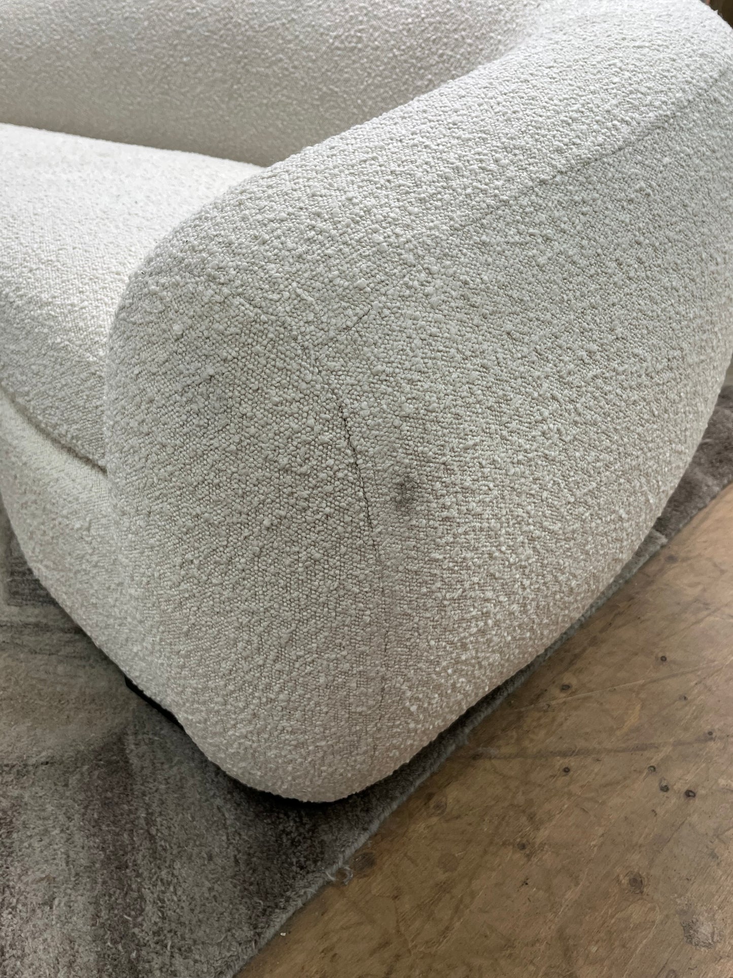 Boucle Art Deco Style Sofa