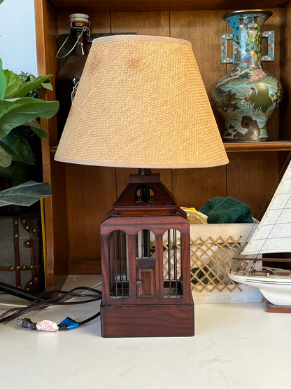 Vintage Birdcage Table Lamp