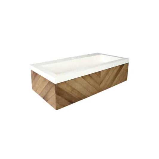 Vintner's Floating Vanity in Chardonnay No Top Included