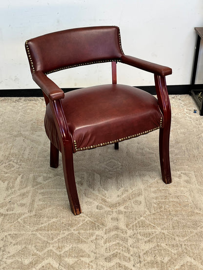 Traditional Style Red Armchair