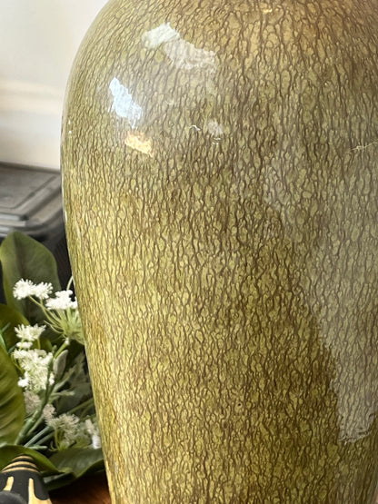 Vintage Green 31" Porcelain Vase Lamp