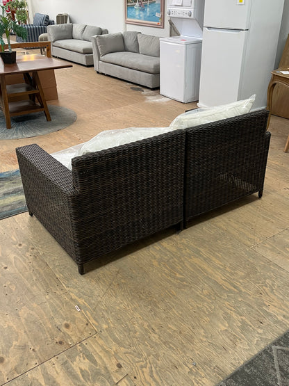 Outdoor Modular Loveseat - Set of 2 Chairs