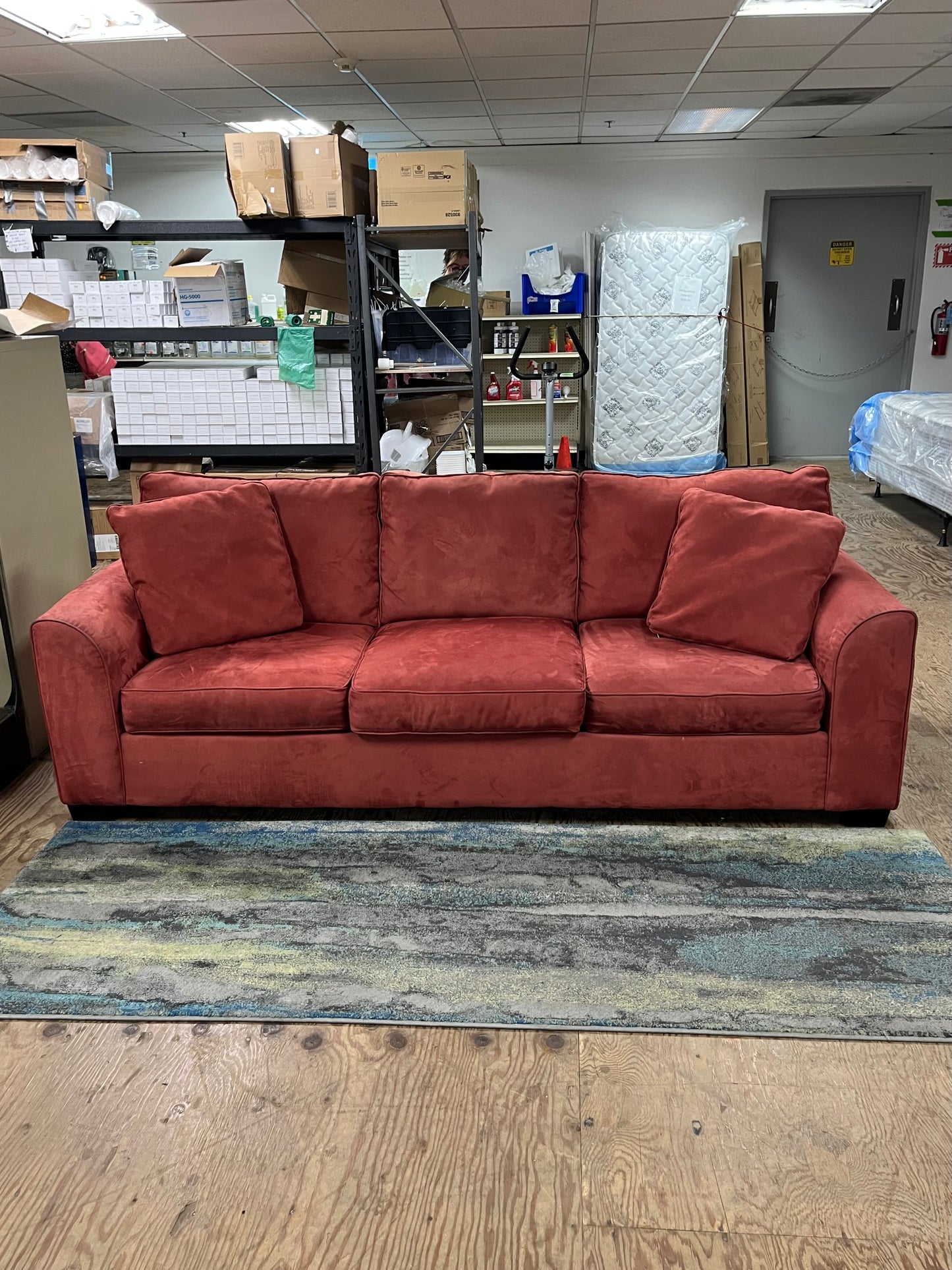 Havertys Traditional Style Red Sofa