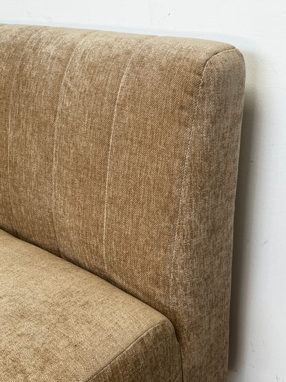 Modern Armless Beige Loveseat