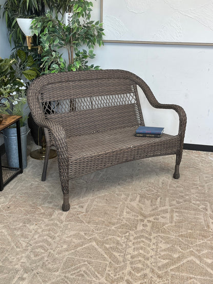 Hampton Bay Outdoor Poly Rattan Loveseat