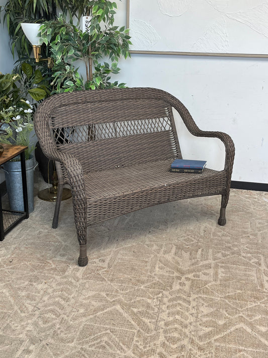 Hampton Bay Outdoor Poly Rattan Loveseat
