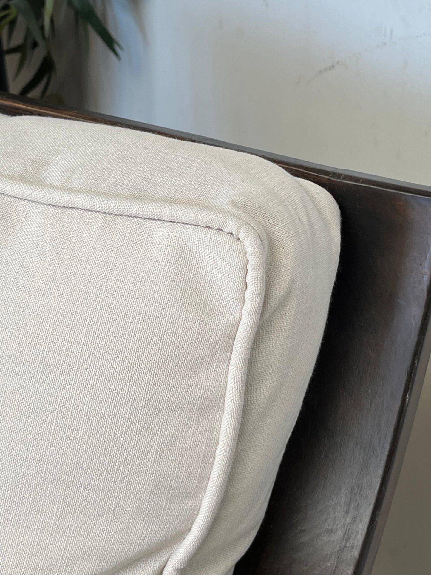 Modern Wooden Armchair with Cushions