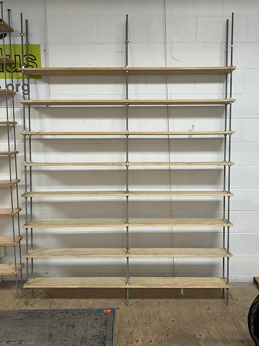 Custom Made 7-Shelf Wooden Bookshelf