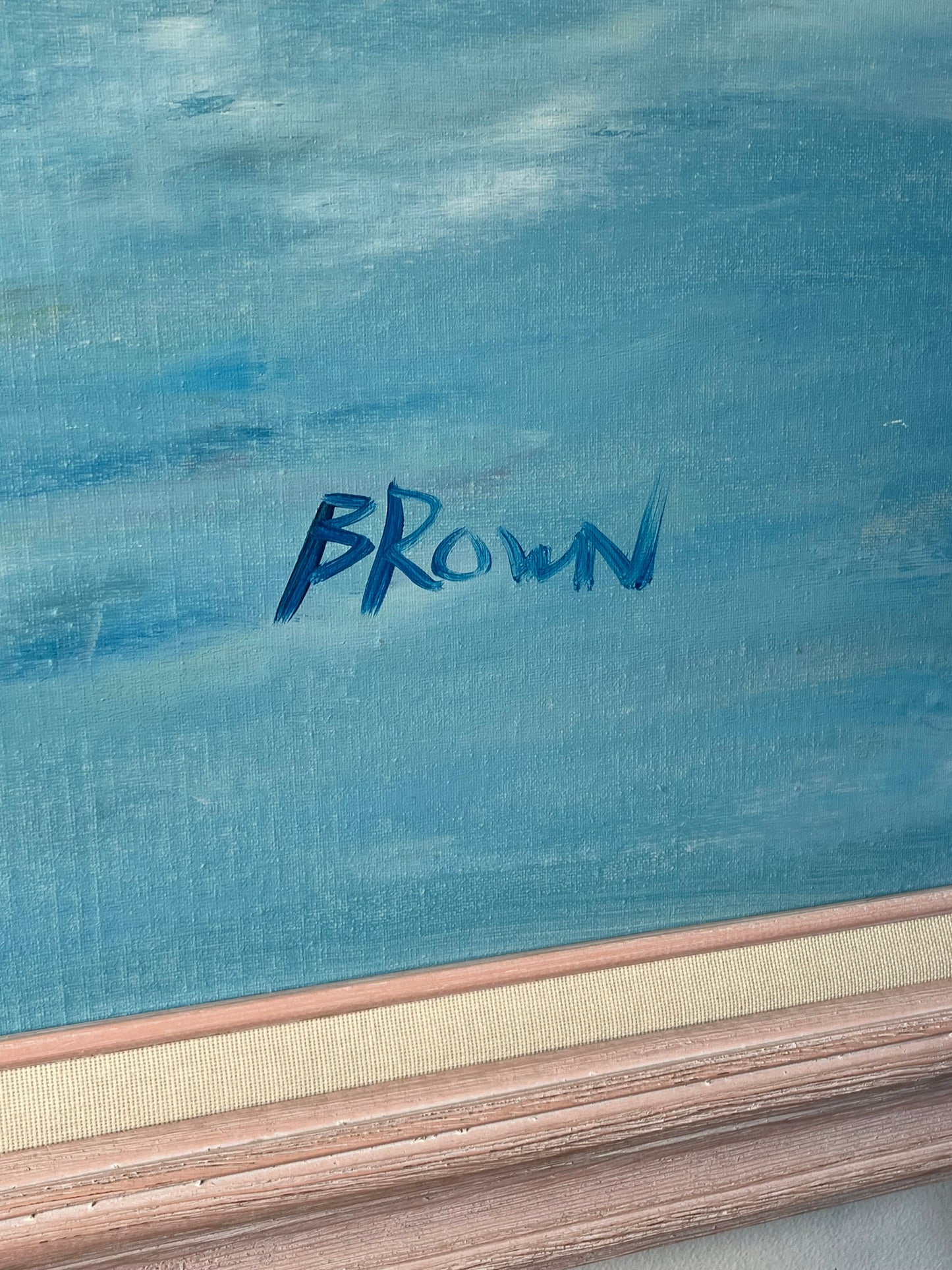 Original Oil Painting by "Brown" Framed 43" x 55.25"