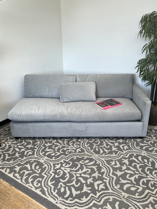 Gray Soft Fabric Left Arm Couch