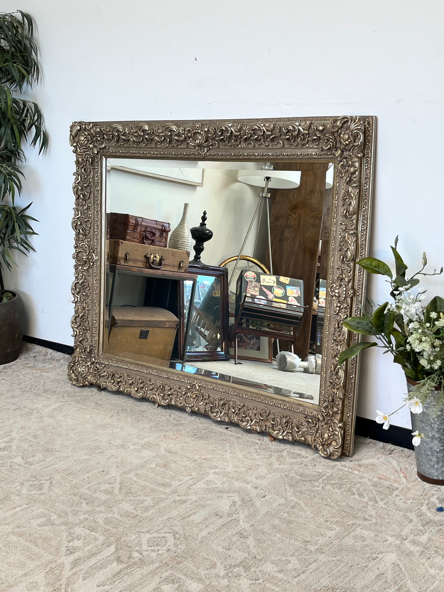 Ornate Wooden 60" Wall Mirror