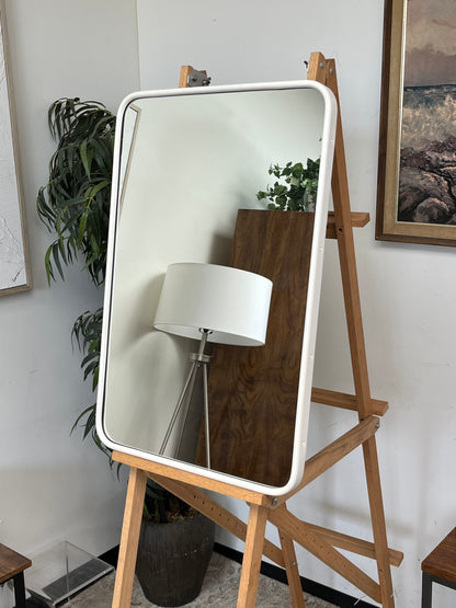 Modern White Rounded Edge Mirror