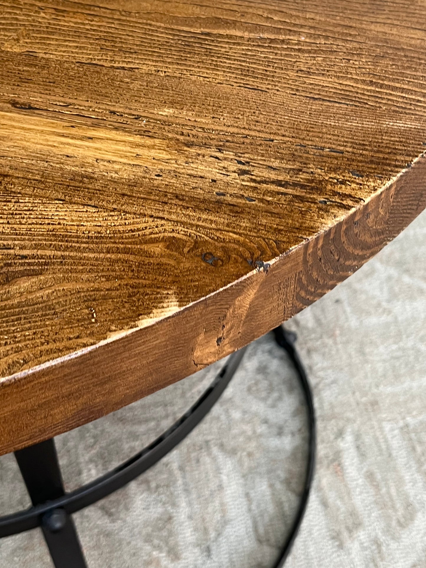 Rustic Style Oval Dining Table