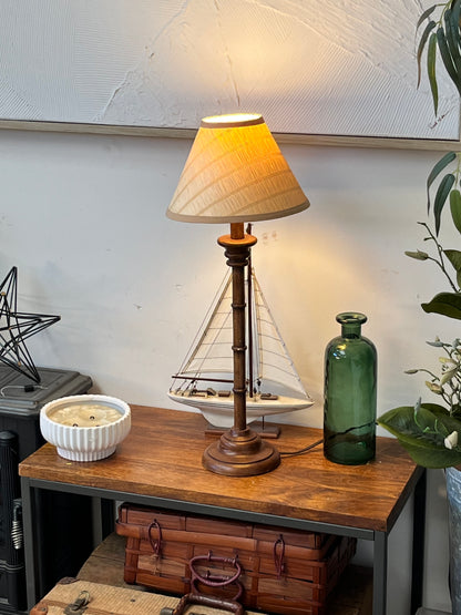 Vintage Style Wooden Table Lamp