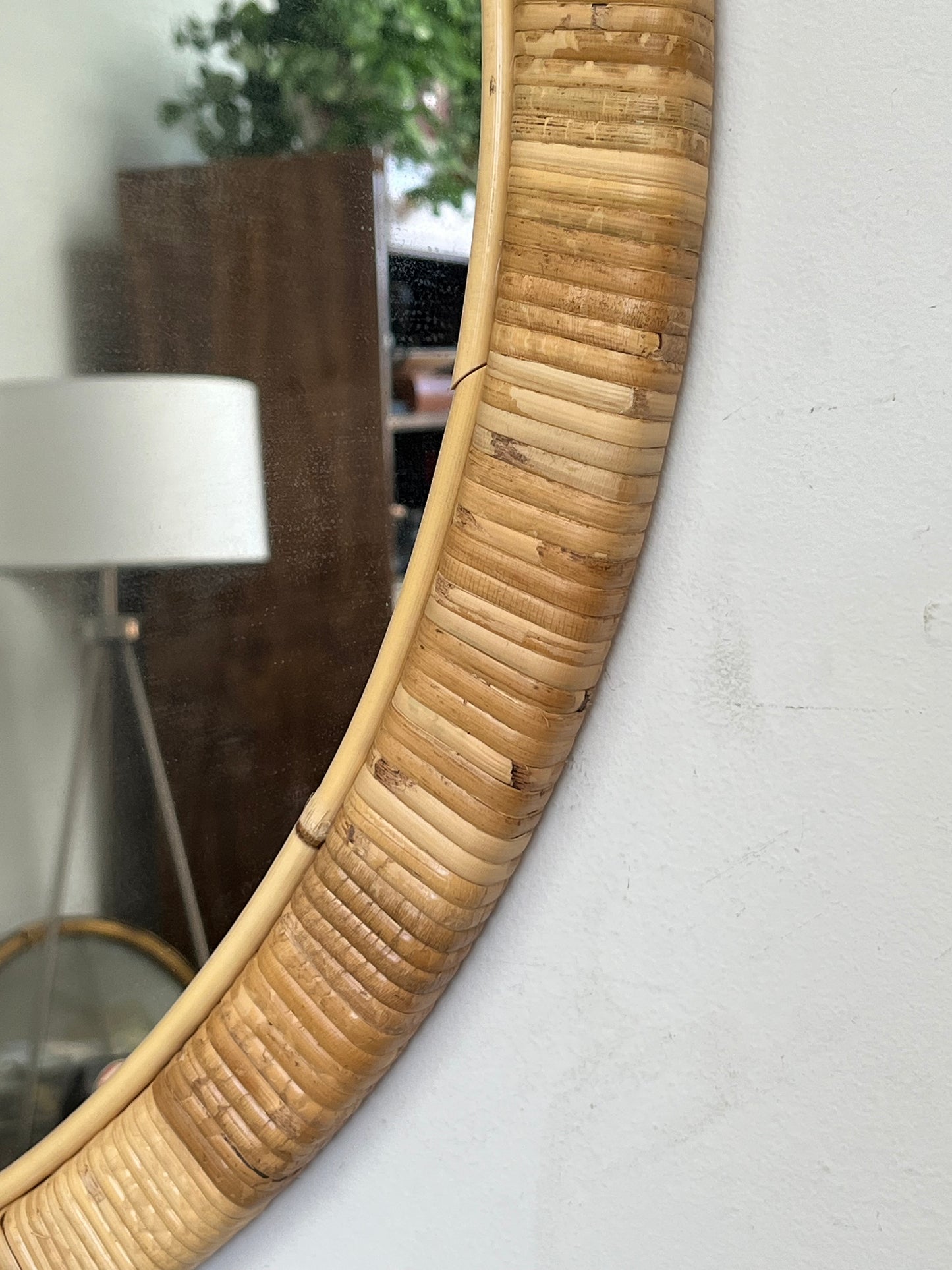 Natural Rattan 28" Mirror