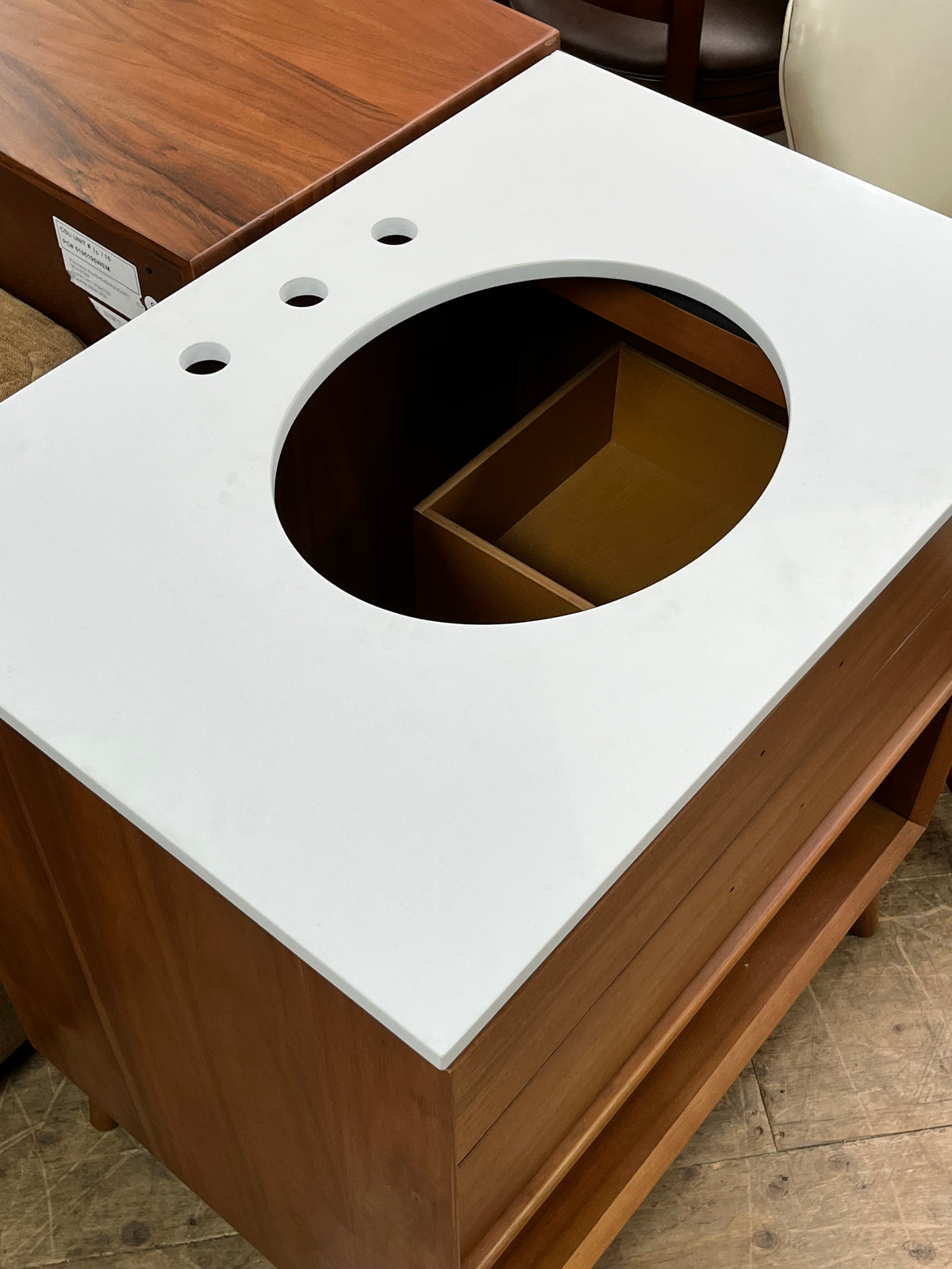 Mid Century Style Single Bathroom Vanity