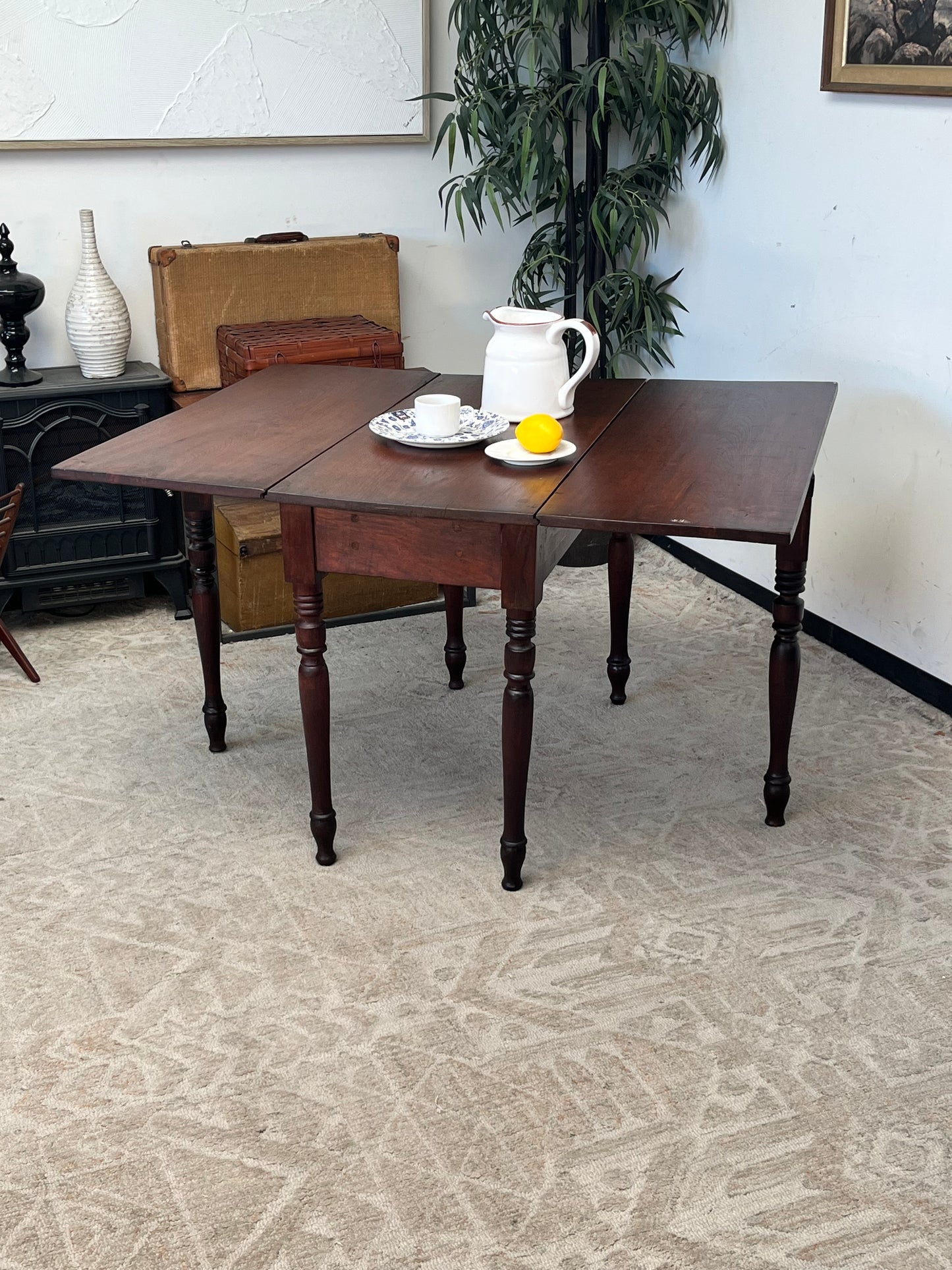 Antique 1800's Drop Leaf Dining Table