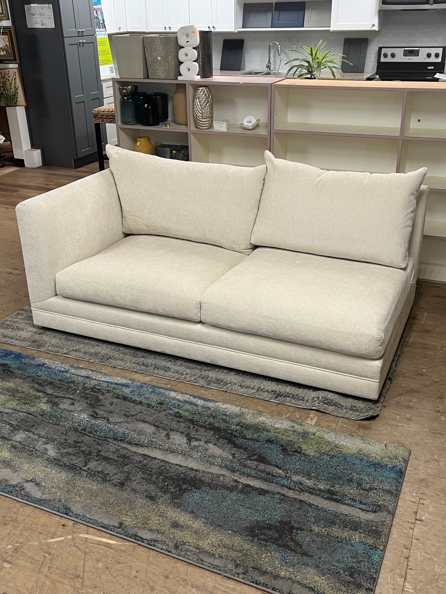 Kreiss Modern Beige Right Arm Chaise