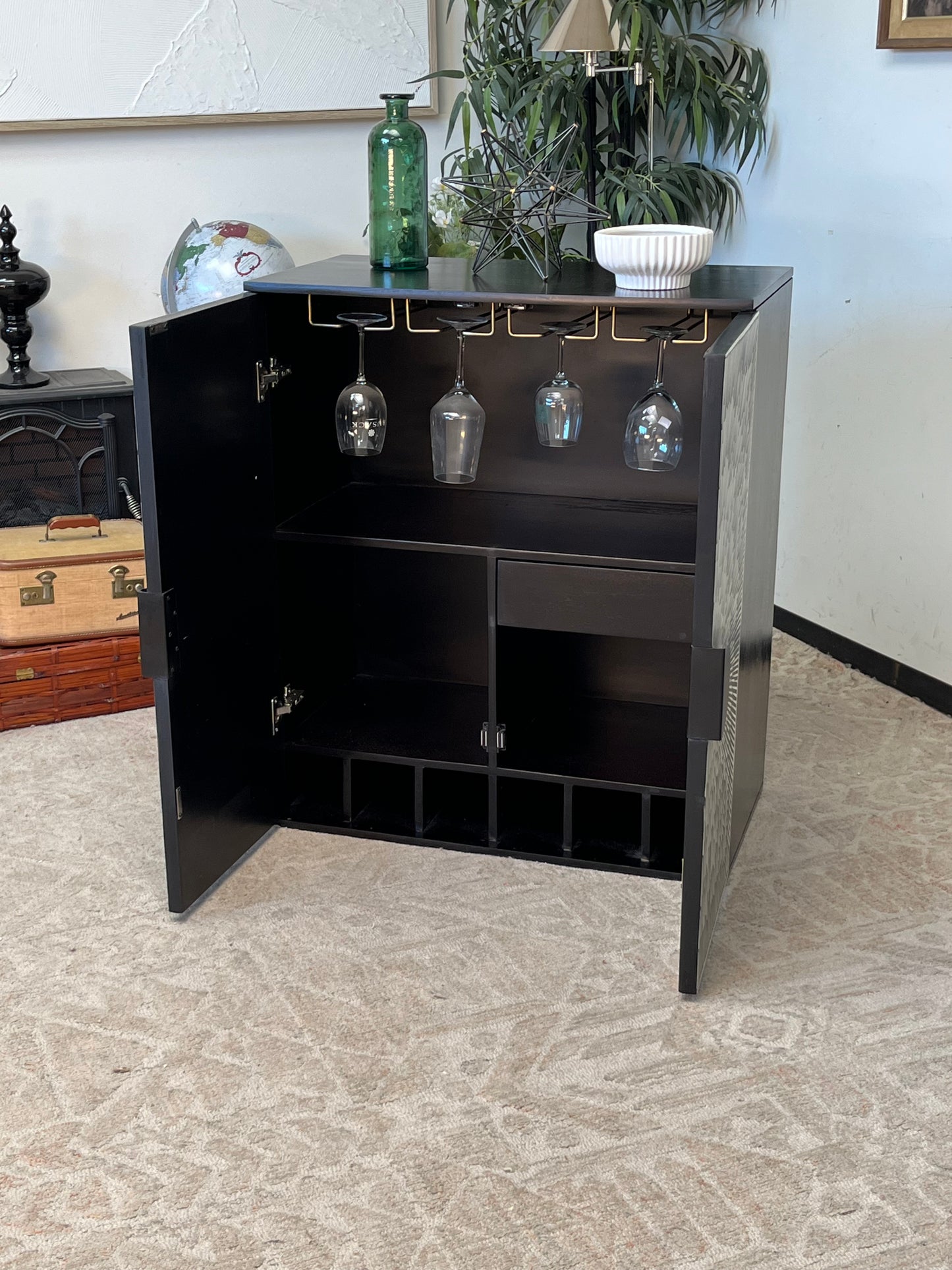 Sunburst Wine Liquor Cabinet