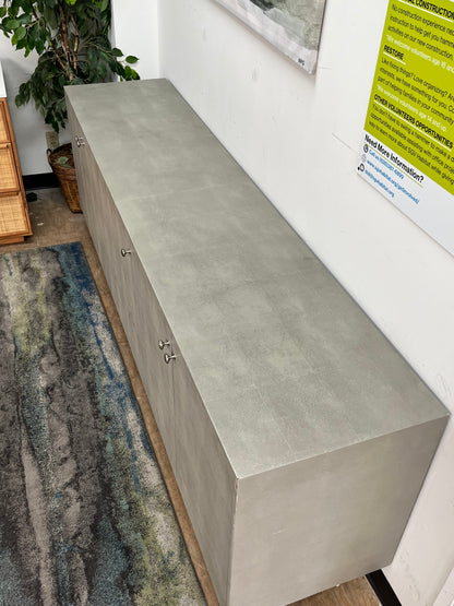 Modern Shagreen Grey Credenza