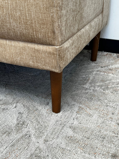 Modern Armless Beige Loveseat