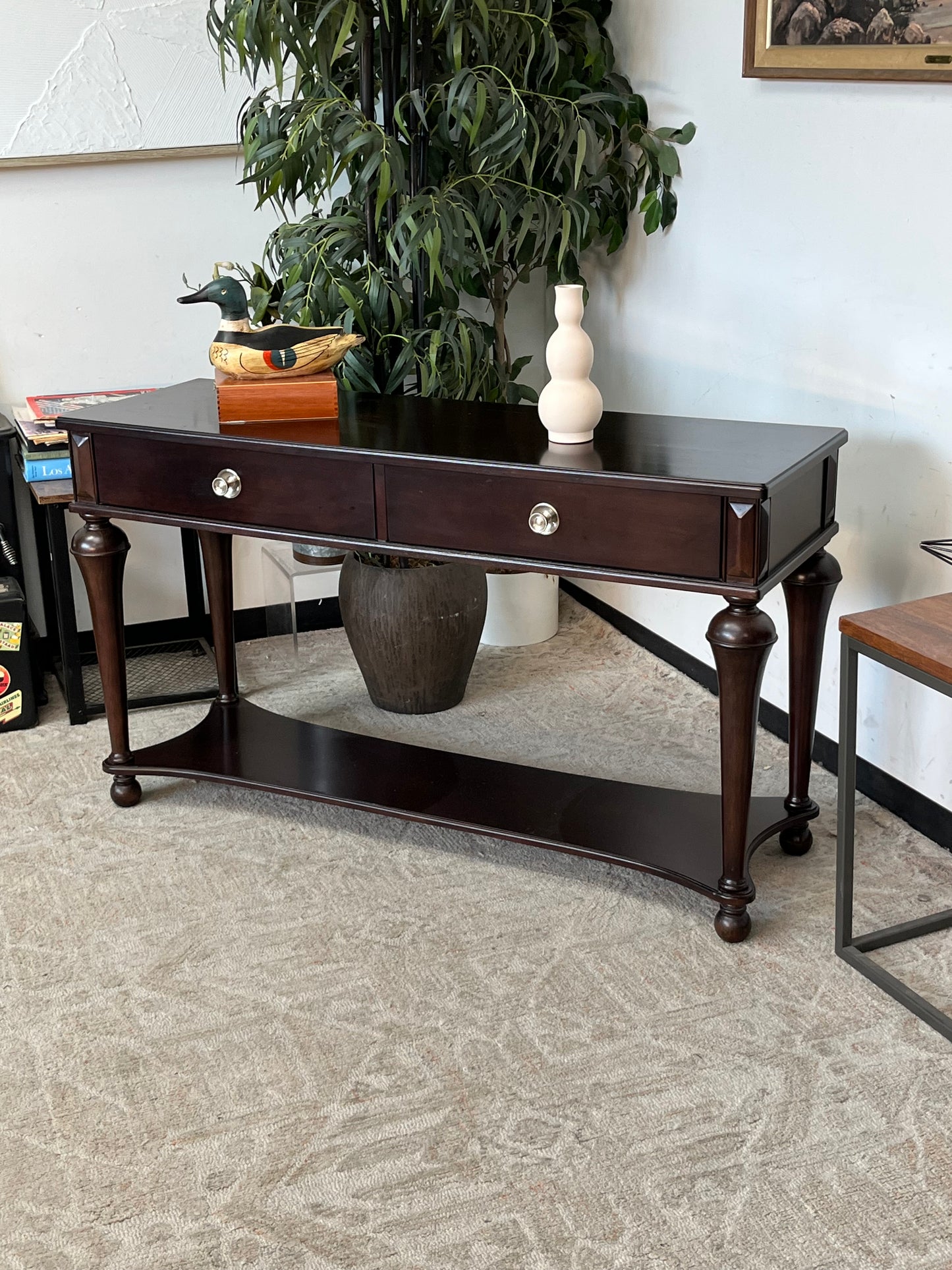 Schnadig Furniture Brown Wooden Console