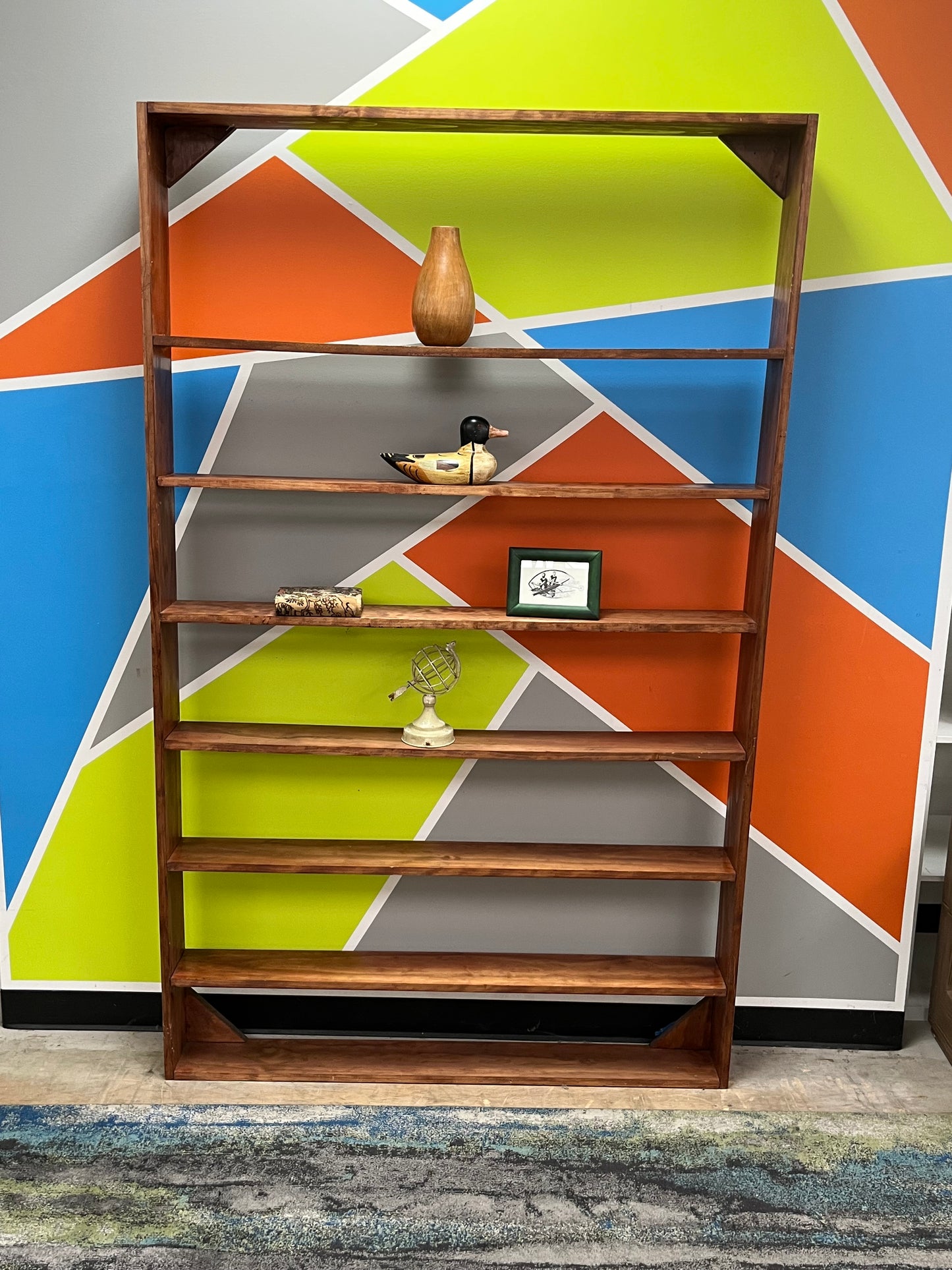 Traditional 7-Shelf Wall-Mounted Bookcase