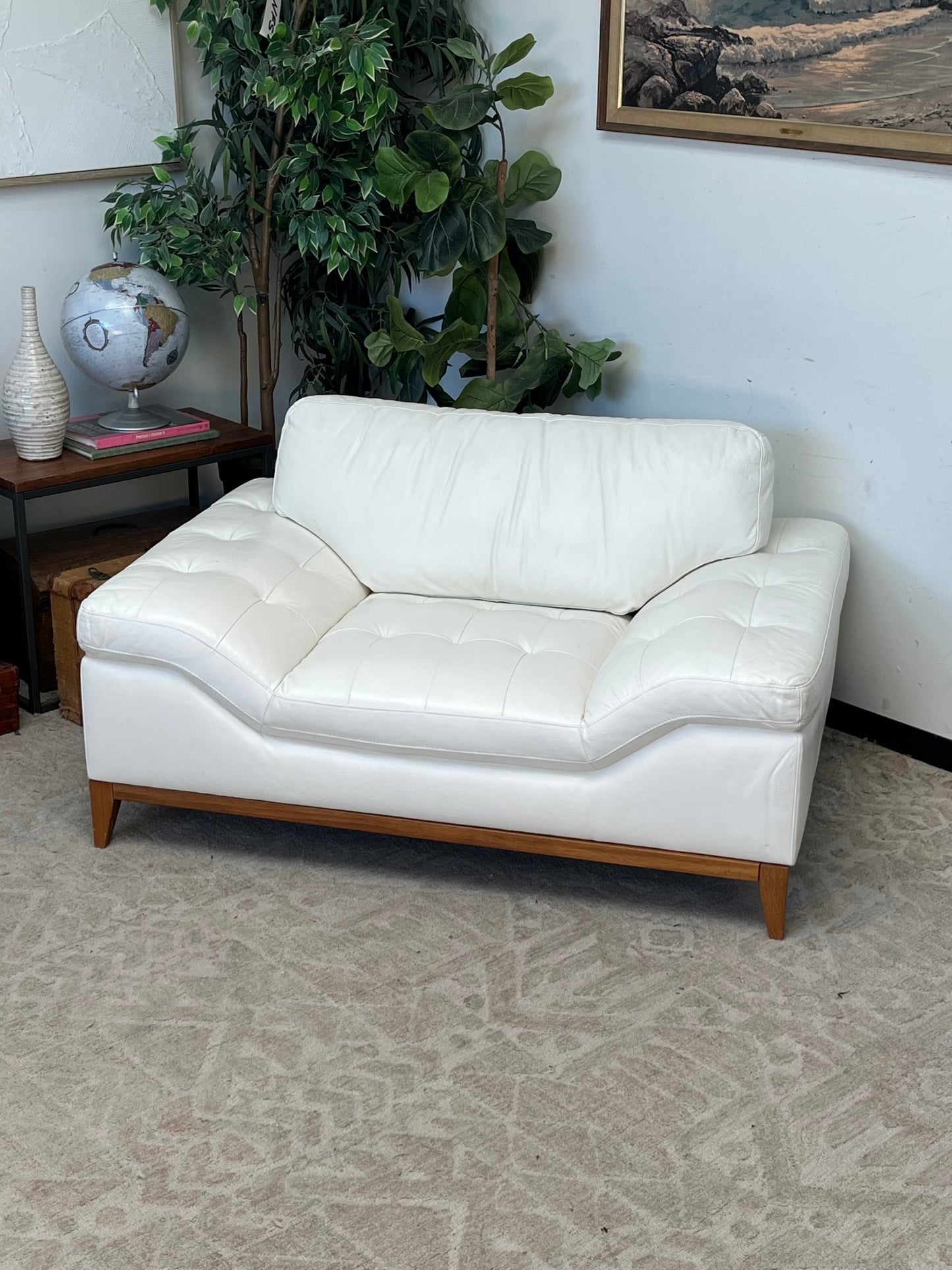 Modern Wide-Arm Accent Chair
